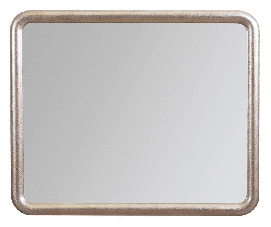 Hooker Furniture Westwood Mirror With Venetian Dawn Silver-Leaf Frame, 1" Beveled Glass, Polished Limestone Oak Trim (46"W X 38"H) 6133-90008-94