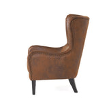 Christopher Knight Home® - Noble House - Lorenzo Contemporary Microfiber Wingback Club Chair with Nailhead Trim