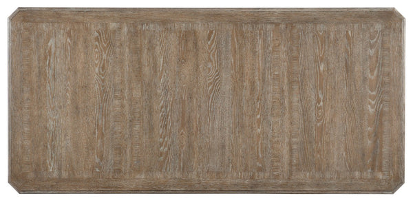 Hooker Furniture Sutter Executive Desk In Claro Distressed Oak With Champagne Hardware, 7-Drawer Storage & Slides 34.00 L x 72.00W x 31.00H 5981-10563-80