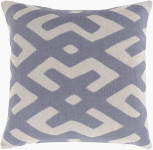 Surya Nairobi 18" Accent Pillow - Luxurious Linen Global Charm For Eclectic Home Décor & Easy Care Light Gray Linen,Linen Nrb003-1818p