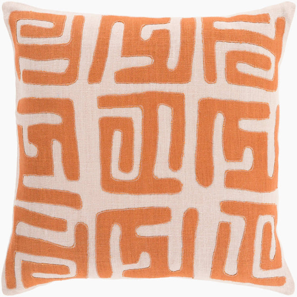 Surya Nairobi 18" Accent Pillow - Luxurious Linen Global Charm For Eclectic Home Décor & Easy Care Tan Linen,Linen Nrb004-2020
