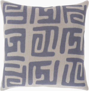 Surya Nairobi 18" Accent Pillow - Luxurious Linen Global Charm For Eclectic Home Décor & Easy Care Denim Linen,Linen Nrb005-2020