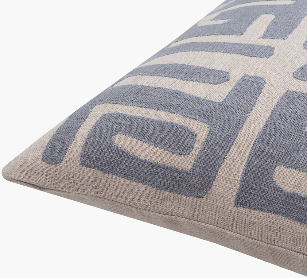 Surya Nairobi 18" Accent Pillow - Luxurious Linen Global Charm For Eclectic Home Décor & Easy Care Denim Linen,Linen Nrb005-2020