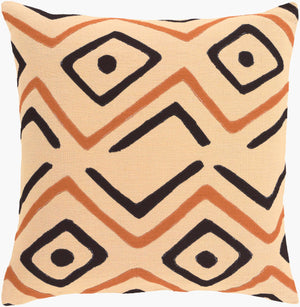 Surya Nairobi 18" Accent Pillow - Luxurious Linen Global Charm For Eclectic Home Décor & Easy Care Black Linen,Linen Nrb008-2020d