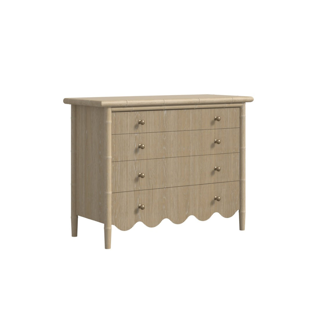 A.R.T. Furniture Haven Bachelor's Chest: Vintage-Inspired Storage with Ribbed Drawers & Soft Sun-Bleached Finish 339158-2325