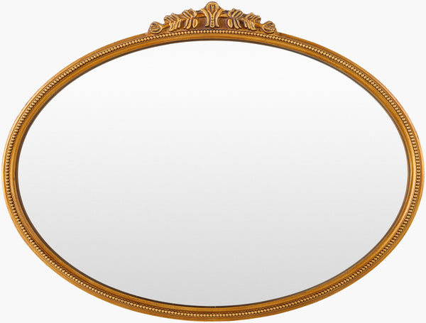 Surya Arrendale Accent Mirror 24"H X 32"W - Elegant Wall Decor To Enhance Your Home's Aesthetic Charm Frame, Gold Manufactured Wood Nre001-2432
