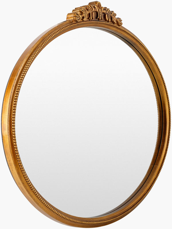 Surya Arrendale Accent Mirror 24"H X 32"W - Elegant Wall Decor To Enhance Your Home's Aesthetic Charm Frame, Gold Manufactured Wood Nre001-2432