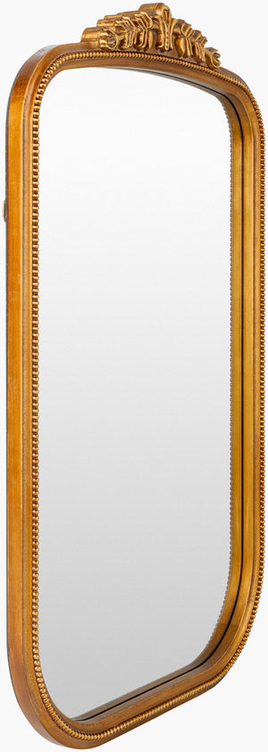 Surya Arrendale Accent Mirror 24"H X 32"W - Elegant Wall Decor To Enhance Your Home's Aesthetic Charm Frame, Gold Manufactured Wood Nre002-3019