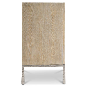 Bernhardt Bernhardt Aventura Door Chest With Frosted Nickel Geometric Overlay, Mirrored Accents & Soft-Close Doors 318115