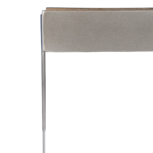 Bernhardt Bernhardt Belvedere End Table Portobello Oak & Antique Pewter Frame — Mid‑Century Modern Accent, 26" 590122