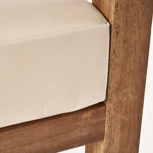 English Elm Christopher Knight Home® - GENSER Plush Beige & Brown Loveseat with Acacia Coffee Table — Water-Resistant Cushions, Durable Outdoor Set 66073.00DLBGE