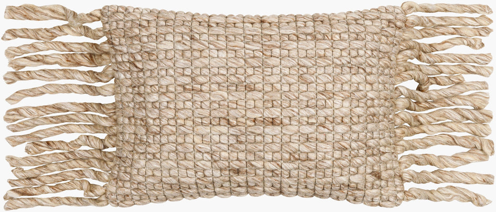 Surya Narvik 13"L X 20"W Handmade Lumbar Pillow - Cozy Cotton-wool Blend For Country Cottage Charm Brown Wool,Cotton Nrk002-1320