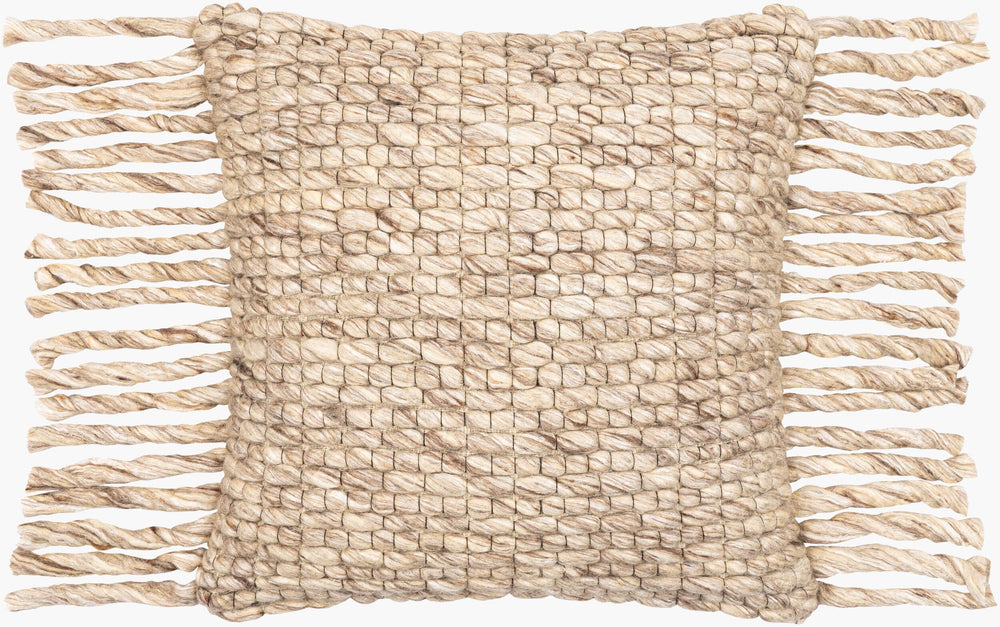 Surya Narvik Handmade 18" Accent Pillow - Cozy Cotton-wool Blend With Elegant Detailing For Home Decor Brown Wool,Cotton Nrk002-2020p