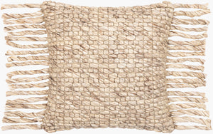 Surya Narvik Handmade 18" Accent Pillow - Cozy Cotton-wool Blend With Elegant Detailing For Home Decor Brown Wool,Cotton Nrk002-2020p