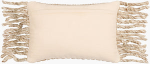 Surya Narvik 13"L X 20"W Handmade Lumbar Pillow - Cozy Cotton-wool Blend For Country Cottage Charm Brown Wool,Cotton Nrk002-1320