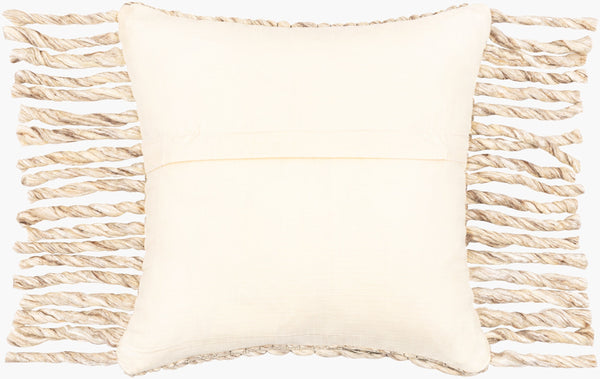 Surya Narvik Handmade 18" Accent Pillow - Cozy Cotton-wool Blend With Elegant Detailing For Home Decor Brown Wool,Cotton Nrk002-2020p