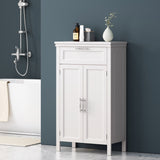 Christopher Knight Home® - Noble House - Edgell Modern Bathroom 2 Door Floor Storage Cabinet with Drawer