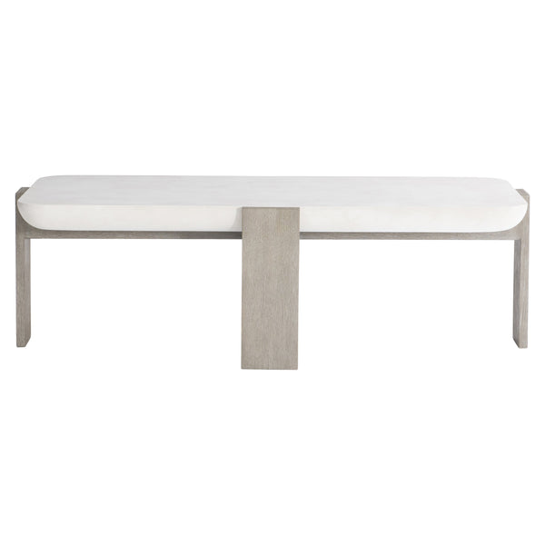 Bernhardt Bernhardt Modern-Organic Gooding Cocktail Table With Sand Grey Faux Concrete Top And Flint Wood Base 484023