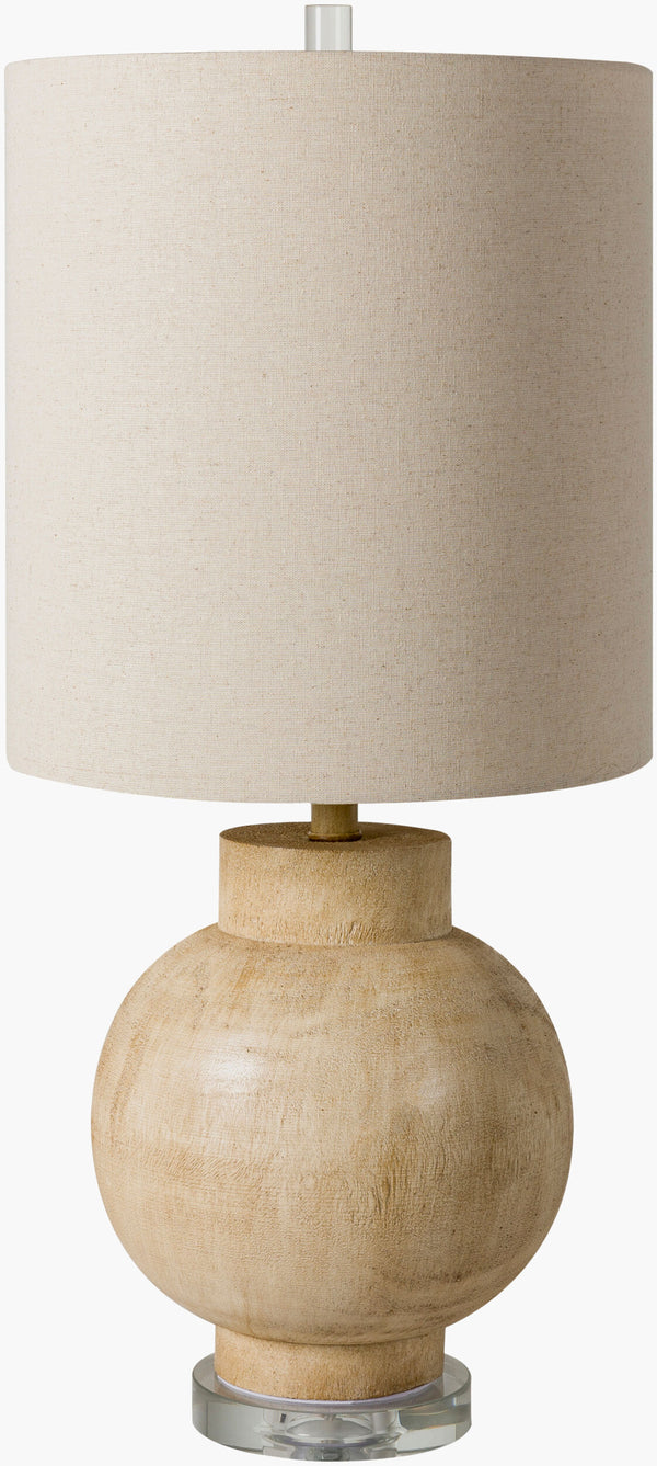 Surya Niort 28" Tall Accent Table Lamp - Charming Cottage Style With Crystal Base & Soft Linen Shade Body, Beige,Base, Clear,Shade (Outside), Beige,Shade (Inside), White,Finial, Clear,Harp, Metallic ,Nickel,Cord, Translucent Resin,Crystal,Linen,Polyester,Acrylic Nrt-001