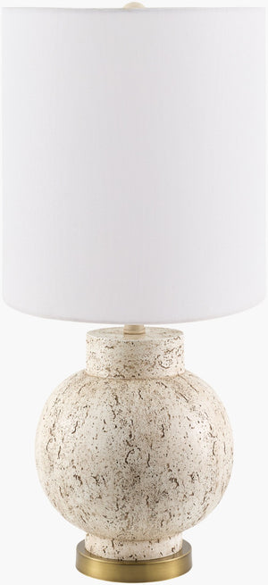 Surya Niort Resin and Crystal Base Table Lamp with Linen Shade for Cottage Bedrooms NRT-003