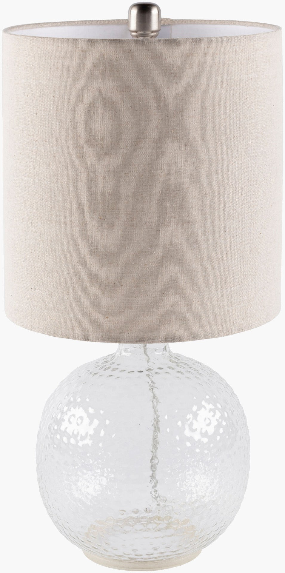 Livabliss Nereus Crystal Metal Base Table Lamp with Linen Shade for Bedroom or Console NRU-001