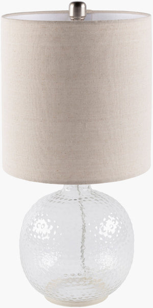 Livabliss Nereus Crystal Metal Base Table Lamp with Linen Shade for Bedroom or Console NRU-001