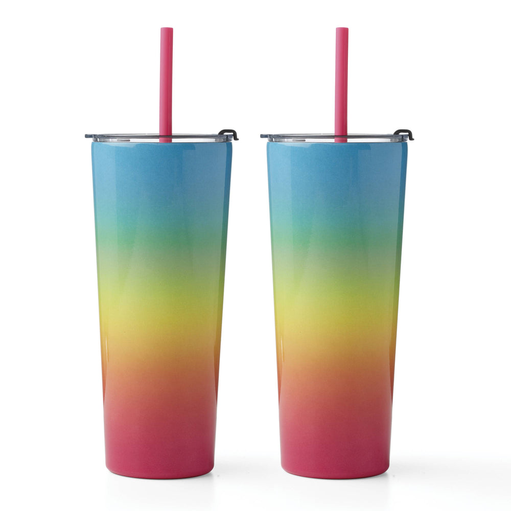 Lenox Cambridge 24 Oz Multi-Ombre Insulated Tumblers, Set of 2 NO COLOR METAL EP853MTCB2DS