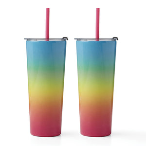 Lenox Cambridge 24 Oz Multi-Ombre Insulated Tumblers, Set of 2 NO COLOR METAL EP853MTCB2DS