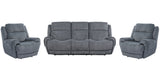 Parker House Spencer - Tide Graphite Power Reclining Sofa And Two Recliners Grey 100% Polyester (W) Mspe-311ph-tgr