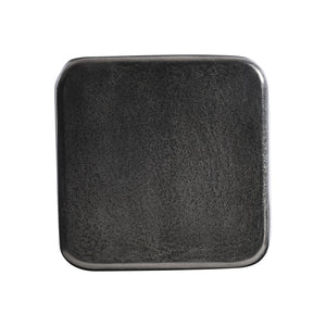 Bernhardt Bernhardt Juri Accent Table — Graphite Cast Aluminum, Sculptural Rounded Profile, Compact Plinth Base (14.75"H) 347427