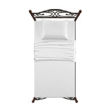 Homelegance By Top-Line Henri Graceful Scroll Bronze Iron Bed Cherry Iron