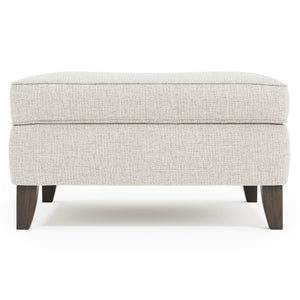 Bernhardt Bernhardt Addison Fabric Ottoman With Plush Spring-Down Cushion, Tapered Portobello Legs, Made-To-Order B1481B