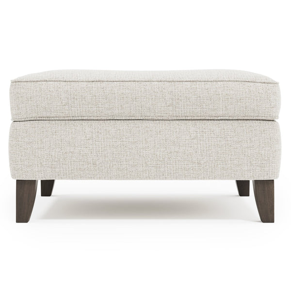 Bernhardt Bernhardt Addison Fabric Ottoman With Plush Spring-Down Cushion, Tapered Portobello Legs, Made-To-Order B1481B