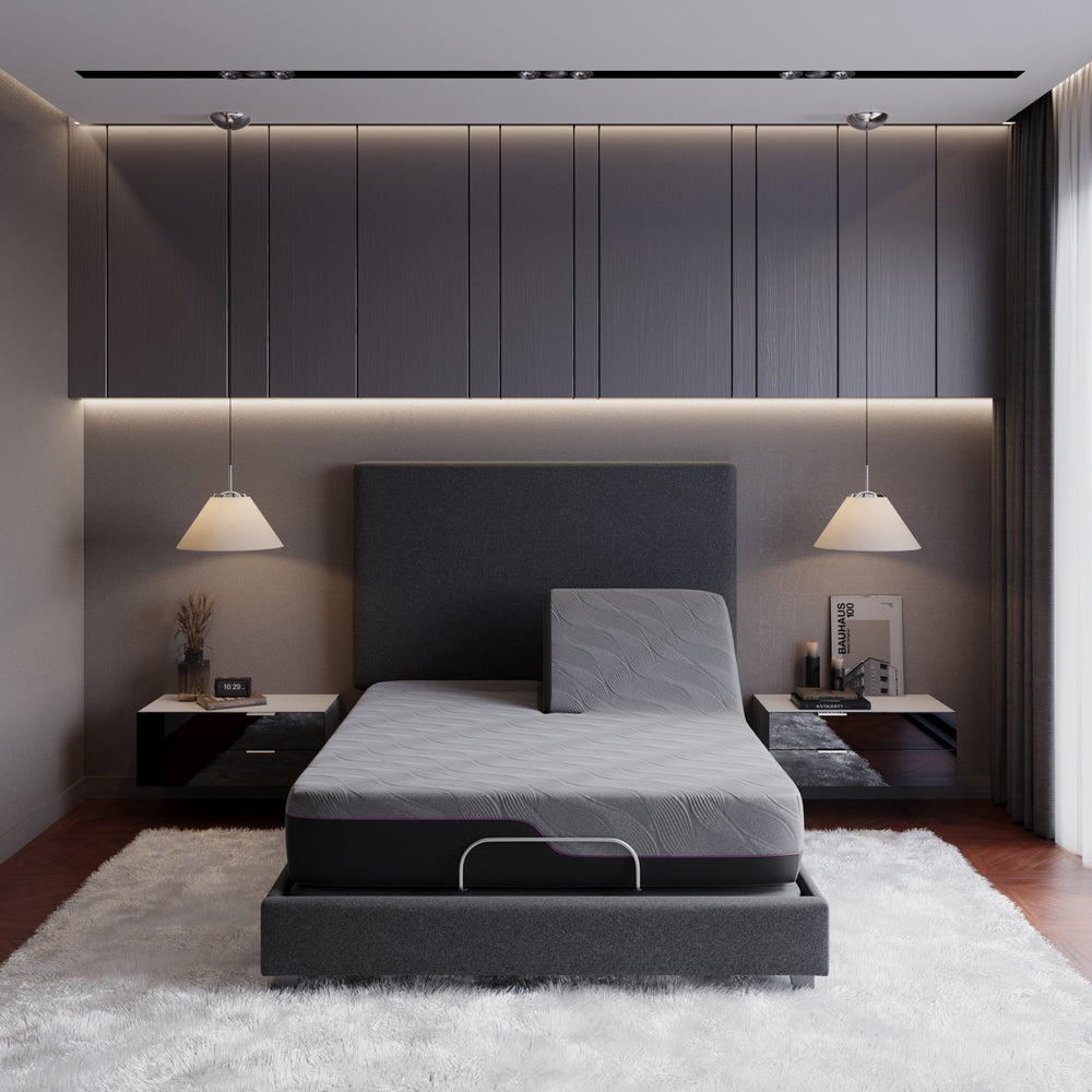 Legends Furniture Bridgevine Home 11 Inch Flex Head Queen Size 3-layer Latex Foam Adult Mattress Grey, Grey  Al-rmnl-110fq