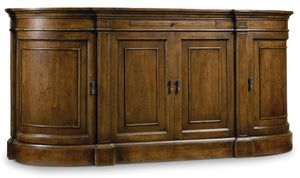 Hooker Furniture Archivist Pecky Pecan Sideboard With Bluestone Top, Antique Hardware, Felt-Lined Drawers & Pull-Out Serving Surface 5447-75903