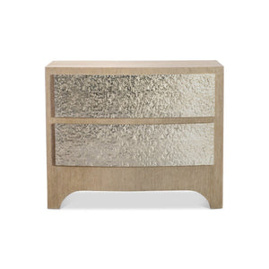 Bernhardt Bernhardt Konstance 2-drawer Nightstand with Usb Charging and Aluminum Wood Accents 357231