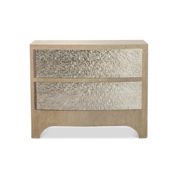 Bernhardt Bernhardt Konstance 2-drawer Nightstand with Usb Charging and Aluminum Wood Accents 357231