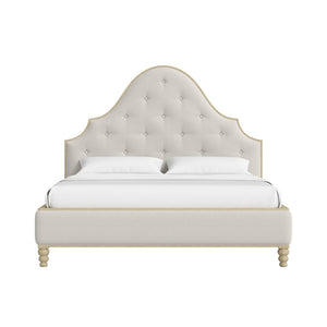 A.R.T. Furniture Haven Upholstered King Bed in Sundrch Oak - Modern Design, Durable Comfort, Elevate Your Bedroom Style 339126-2325