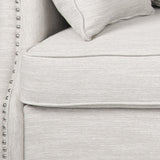 Christopher Knight Home® - Noble House - Manbow Contemporary Fabric Pillowback 3 Seater Sofa With Nailhead Trim