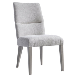 Bernhardt Bernhardt Stratum Side Chair — Upholstered Curved Back, Mist Wood Legs, Ergonomic Glam Dining Seat 325541