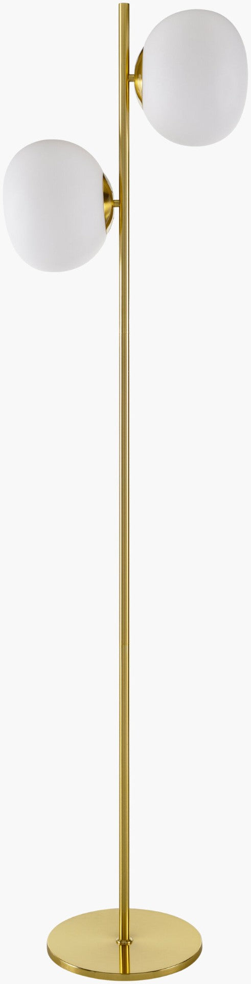 Livabliss Nissi Metal Floor Lamp with Glass Shade for Ambient Living Room Lighting NSI-001