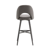 Homelegance By Top-Line Amala Metal Swivel 29" Bar Height Stools (Set of 2) Dark Grey Engineered Wood