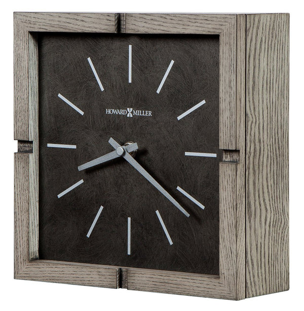 Hekman Furniture 635229 Fortin Accent Clock - Elegant Ash Veneered Mantel Design With Warm Gray Finish & Quartz Movement  Fortin Accent Clock 635229