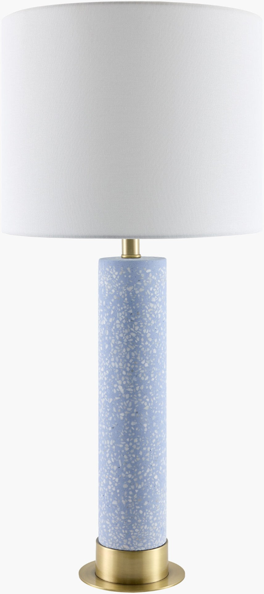 Livabliss Nasima Cement and Iron Base Table Lamp with Linen Shade for Living Room Ambiance NSM-001