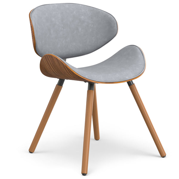 English Elm Marana Dining Chair In Stone Grey - Stylish Mid-Century Modern Design For Home & Office Use B136P158920