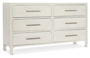 Hooker Furniture Serenity Sand Dollar Dresser With Soft-Close Drawers, Cedar-Lined Bottoms & Felt Jewelry Tray — Coastal Chic 6350-90203-03