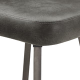 Homelegance By Top-Line Amala Metal Swivel 24" Counter Height Stools (Set of 2) Dark Grey Engineered Wood