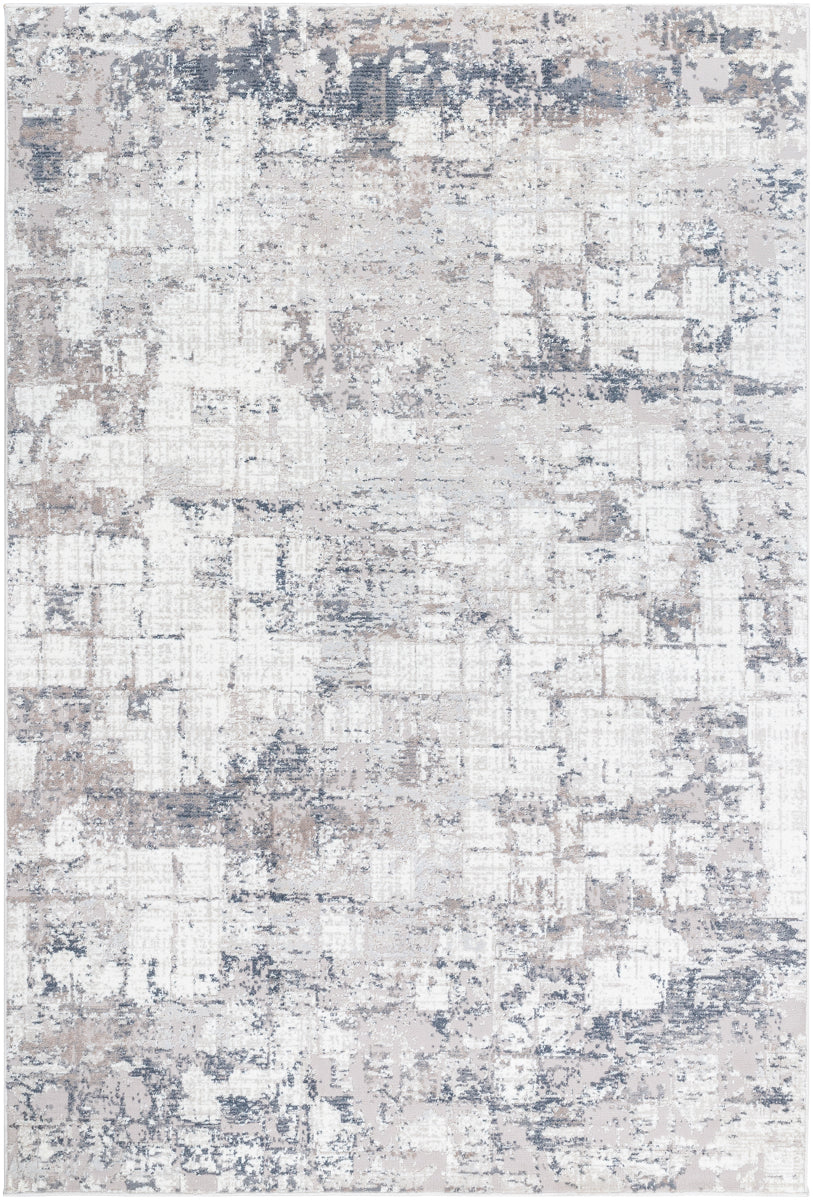 Nesta NST-2300 7'10" x 10' Machine Woven Rug NST2300-71010  Light Silver, Metallic - Silver, Slate, Silver Surya