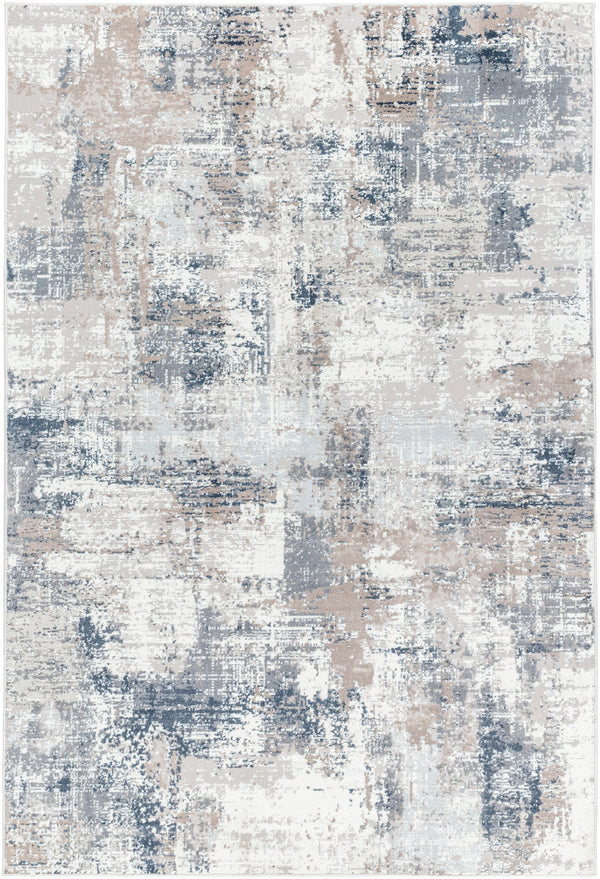 Nesta NST-2303 7'10" x 10' Machine Woven Rug NST2303-71010  Light Silver, Ash, Metallic - Silver Surya