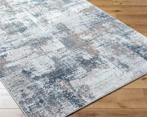 Nesta NST-2303 7'10" x 10' Machine Woven Rug NST2303-71010  Light Silver, Ash, Metallic - Silver Surya